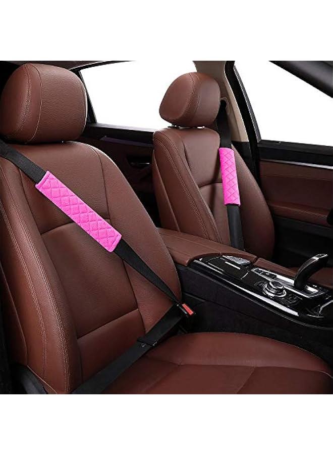 Generic 4 Pack Universal Car Seat Belt Pads, Adult Seat Belt Shoulder Strap Covers Harness Pad for Car/Bag,Soft Comfort Helps Protect You Neck Shoulder from The Seat Belt Rubbing (4pack-Pink) - Image 4