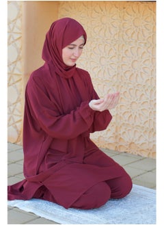 DAMAS COLLECTION P101-umrah essentials Jilbab for women with tow style Skirt or Trouser -4 piece Prayer Clothes for Muslim Women-Islamic Abaya Dress Outfit maxi with scarf and small bag- Modest suit Women  - Image 5