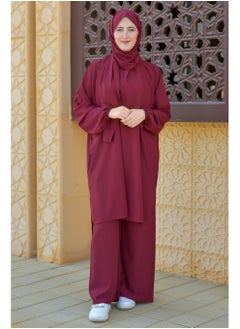 DAMAS COLLECTION P101-umrah essentials Jilbab for women with tow style Skirt or Trouser -4 piece Prayer Clothes for Muslim Women-Islamic Abaya Dress Outfit maxi with scarf and small bag- Modest suit Women  - Image 4