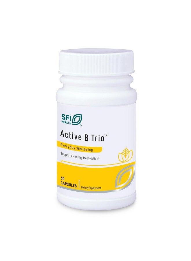 Klaire Labs Klaire Labs SFI Health Active B Trio - Methylated Vitamin B Complex with B6, B12 & Folate - Bioactive Vitamins for Enhanced Absorption - Promote Healthy Energy & Cognition (60 Capsules) - Image 1