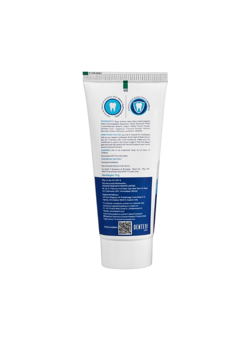 Dente91 Enamel Pro Toothpaste for Sensitivity Relief & Enamel Strengthening, 70g, Pack of 1 - Image 2