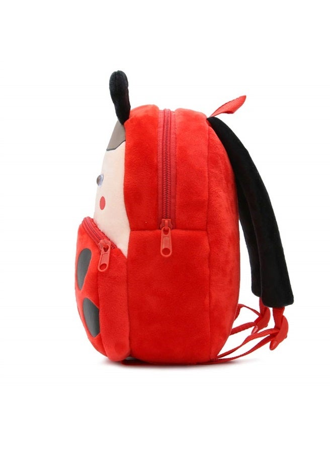Cute Toddler Backpack Plush Animal Cartoon Mini Travel Daycare Bag for Baby Girl Boy 2-6 Years (Ladybug Red)  - Image 3