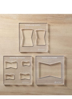 SYOSI Butterfly Inlay Template Set Decorative Templates and Router Template for Woodworking Router Jig Template 3 Pcs Butterfly Inlay Template  - Image 5