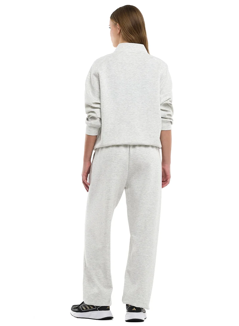 فكتور اند جين طقم رياضي رمادي فاتح مخطط - جاكيت بسحاب وبنطلون رياضي