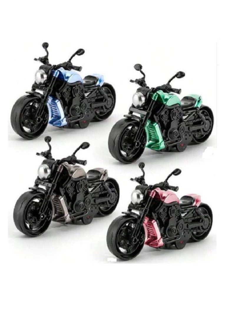 Motorcycle, Pull Back Motorcycle Toy, 1:12 Scale Motorcycle Model for Kids, Pull Back Motorcycle Toys (Red) - Image 4