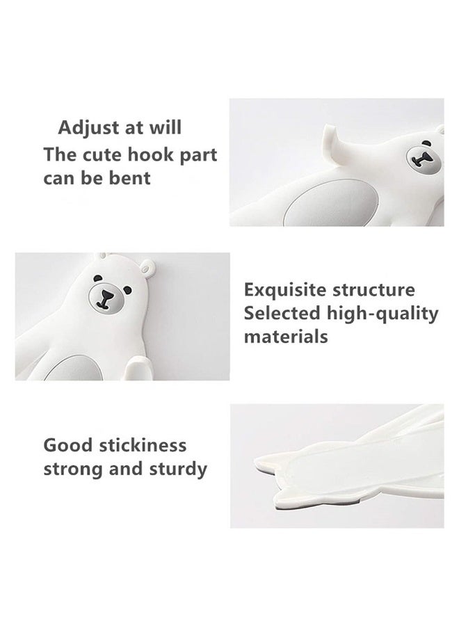 4pcs Adorable Decorative Wall Hooks Adhesive Adhesive Coat Hooks - Image 4