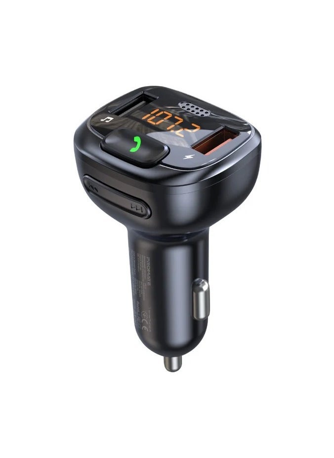 DUSALA FM Transmitter Kit with Handsfree & Quick Charge 3.0 - Image 1