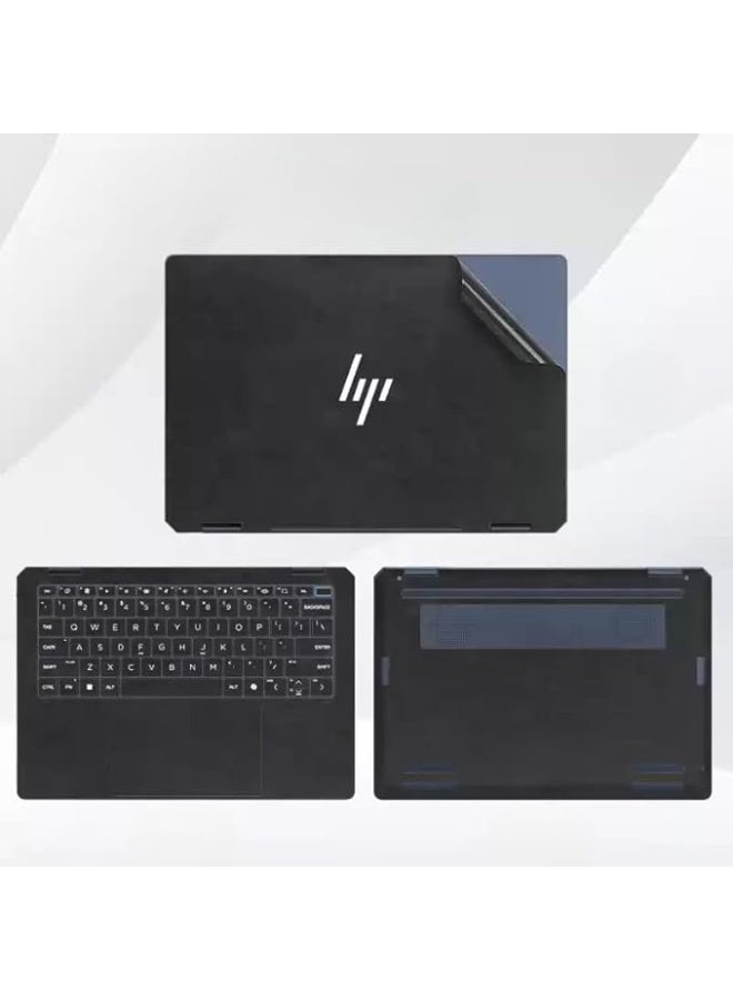 Laptop Decal Cover Compatible with 14-inch HP OmniBook Ultra Flip 2-in-1 14-fh 2024 Anti-Scratch Sticker Three Sided Leather Notebook Film - Image 1