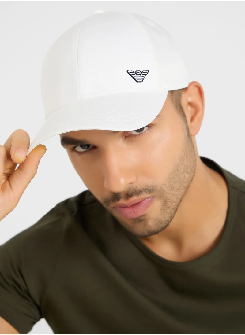 امبوريو ارماني Logo Beachwear Curved Peak Cap Cap