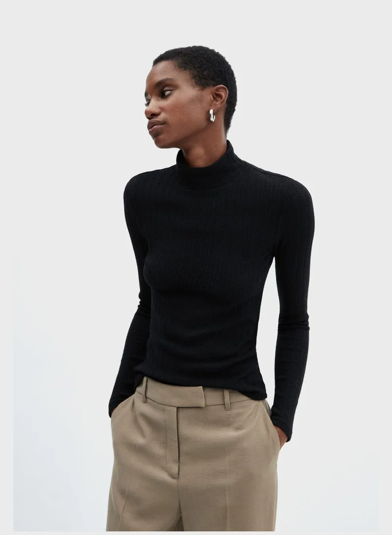 MANGO High Neck T-Shirt