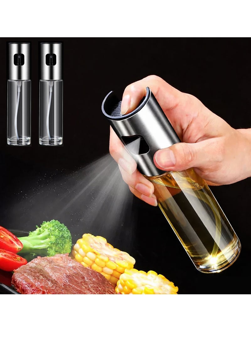 YY-ريشير بخاخ زيت، زجاجة زيت زيتون شفافة سعة 100 مل، زجاجة رذاذ زيت زجاجية للطبخ والقلي والشواء والقلي الهوائي - Image 1