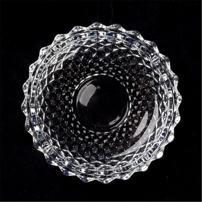 QUALIZA Round Cut Glass Ash Tray Set of 1 Crystal Clear Glass Ashtray /Cigarettes Ash Tray /Tabletop Ashtray for Home /Office and Hotel /Cigarette Ash Collect Tray/ Glass Smoking Tray - Image 4