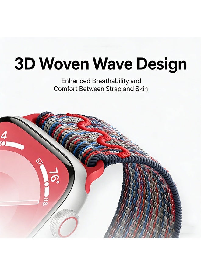 Happy D Magnetic Wristband Adjustable Nylon Strap for Apple Watch Series 11 46mm/Series 10 46mm - Image 2