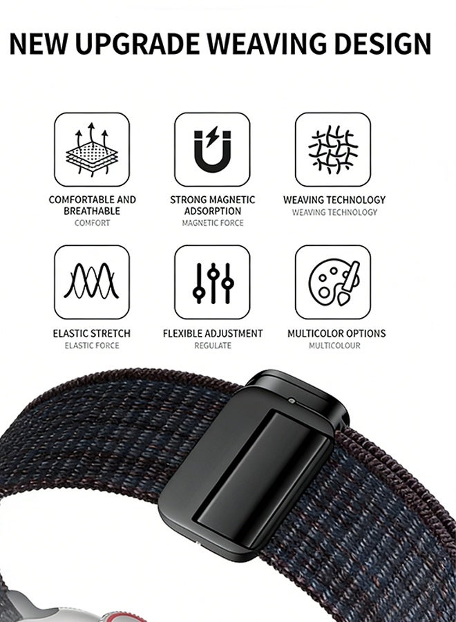 Happy D Magnetic Wristband Adjustable Nylon Strap for Apple Watch Series 11 46mm/Series 10 46mm - Image 5