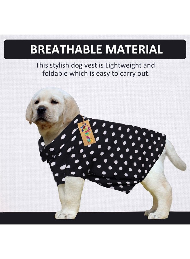 Western Era Super Soft Trendy Printed Shirt, Ultra Comfort Dog Apparel, Cotton Printed Breathable Basic Vest Dog Shirt, Cute Lightweight Thin Shirt For Your Furries (Xxlarge - 28 Inch) (Polka Black) - Image 2