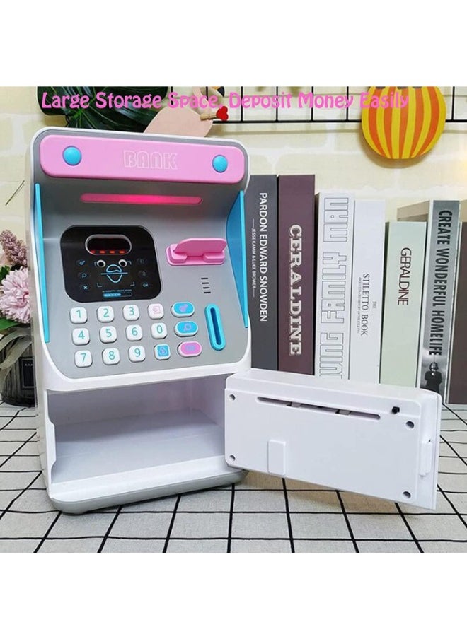 TOY GARDEN - Electronic Money Bank with Face Lock, ATM Bank for Real Money Kids Money Bank with Password Lock Cash Coin, Face Lock & Bank Card & Password Protection (PINK) - Image 1