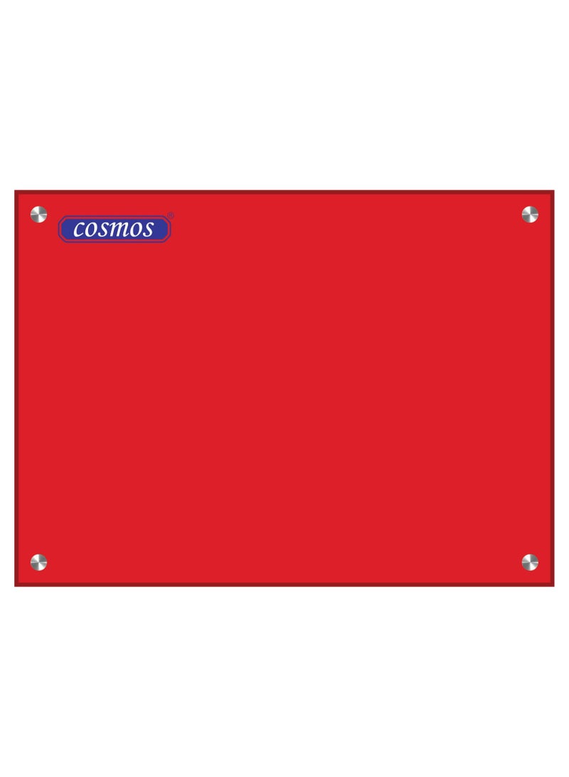 Cosmos Magnetic Glass Board (60x40cm, Red)