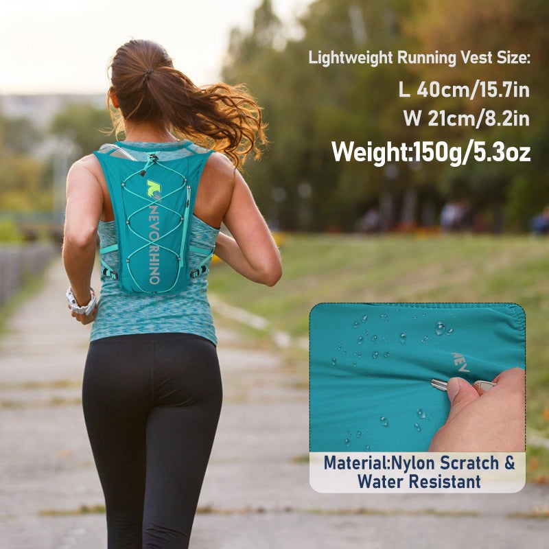 N NEVO RHINO Waterproof Running Vest, 5.5L Breathable Running Hydration Vest with 1.5L Water Bladder, Water Vest for Hiking, Trail Marathon Race, Ideal for Women and Men - Image 2