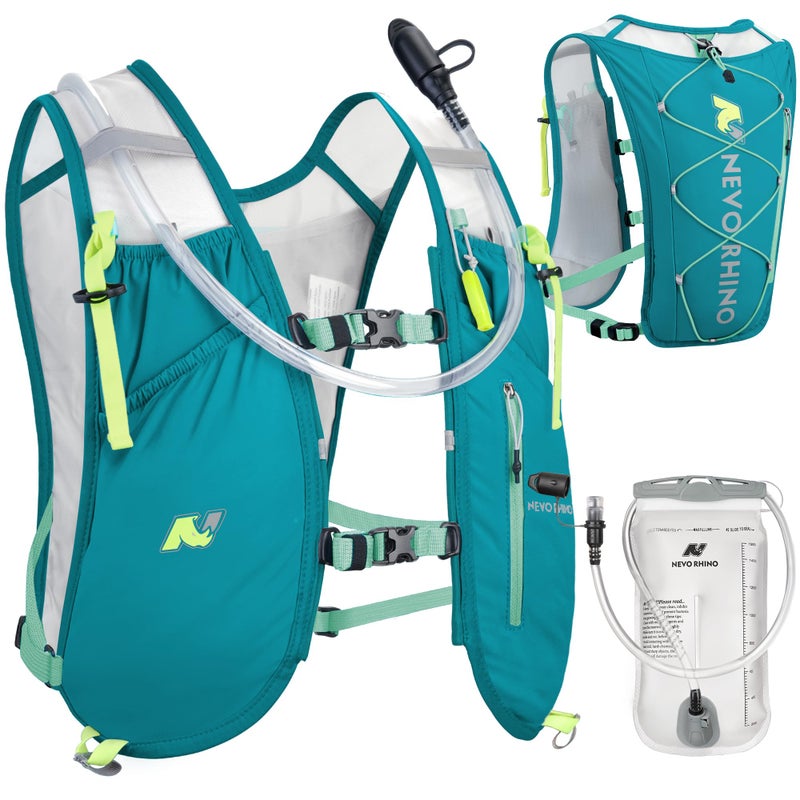 N NEVO RHINO Waterproof Running Vest, 5.5L Breathable Running Hydration Vest with 1.5L Water Bladder, Water Vest for Hiking, Trail Marathon Race, Ideal for Women and Men - Image 1