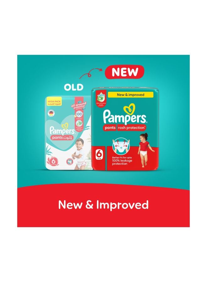 Pampers Rash Protection Size 6 Pants Diapers 16-21 Kg Mega Pack 34 Count - Image 2