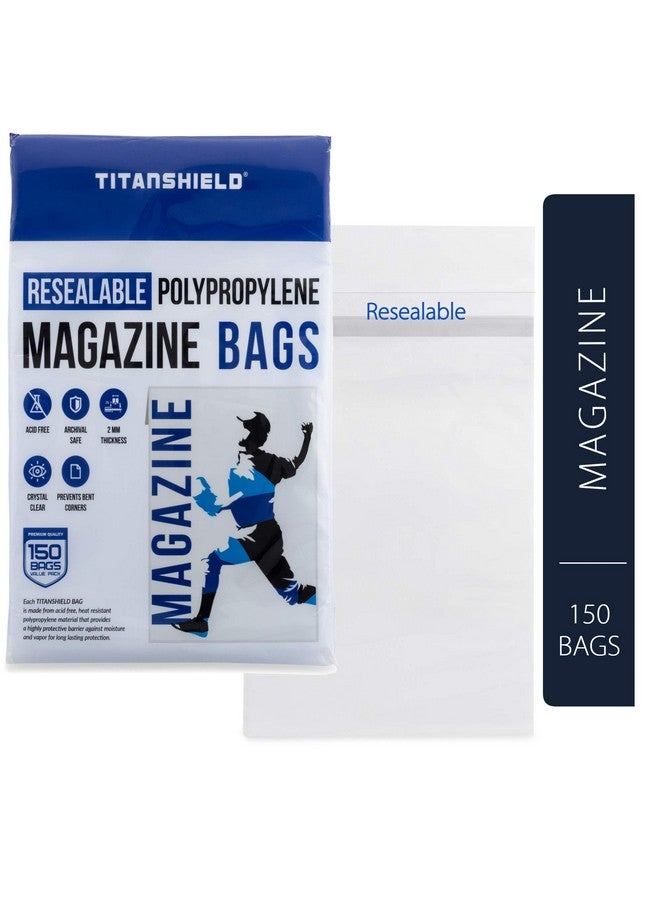 TitanShield Resealable Magazine Bags 8 3/4" X 11 1/8" With 1 1/2" Flap. (150 Count)  - Image 1