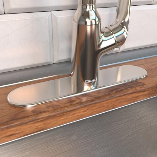 hansgrohe 11-inch Coordinating Base Plate Modern Easy Install in Polished Nickel, 14019831 - Image 2