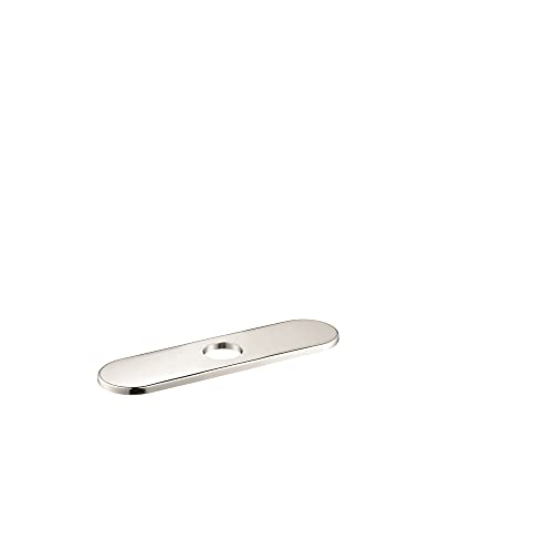 hansgrohe 11-inch Coordinating Base Plate Modern Easy Install in Polished Nickel, 14019831 - Image 1