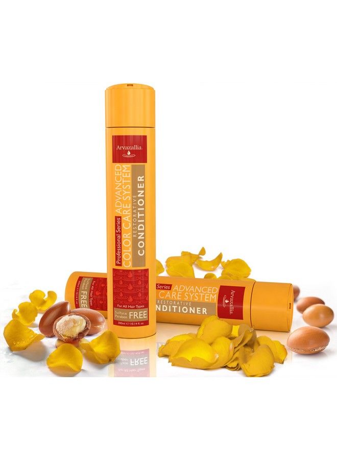 Arvazallia بلسم ترميم العناية بالألوان المتقدمة للشعر المعالج بالألوان مع زيت الأركان وزيت المكاديميا خالي من الكبريتات خالي من البارابين - Image 3