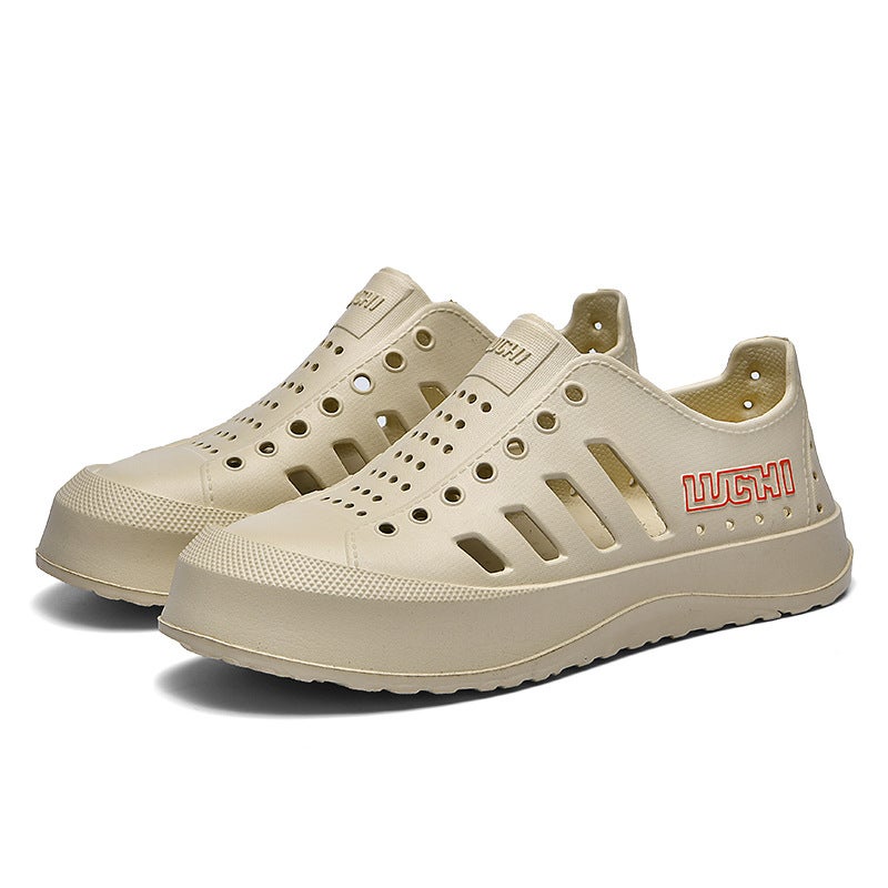 Summer Hole Shoes New 2024 Thick-Soled Non-Slip Waterproof Sandals Outdoor Wear Wading Baotou Beach Shoes - Image 1
