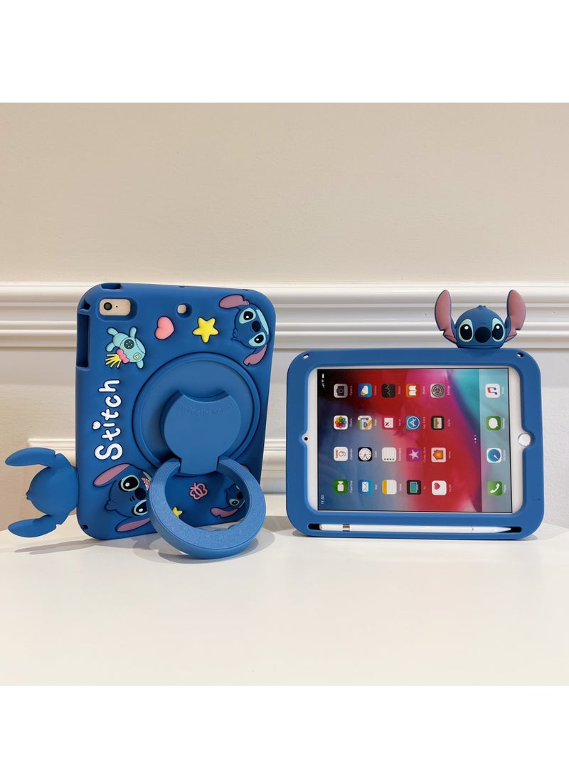Generic - Papoose Stitch Silicone Protective Case with Rotating Stand, Stylus Slot, and 3D Design for 2024 iPad Pro 11-inch - Image 1
