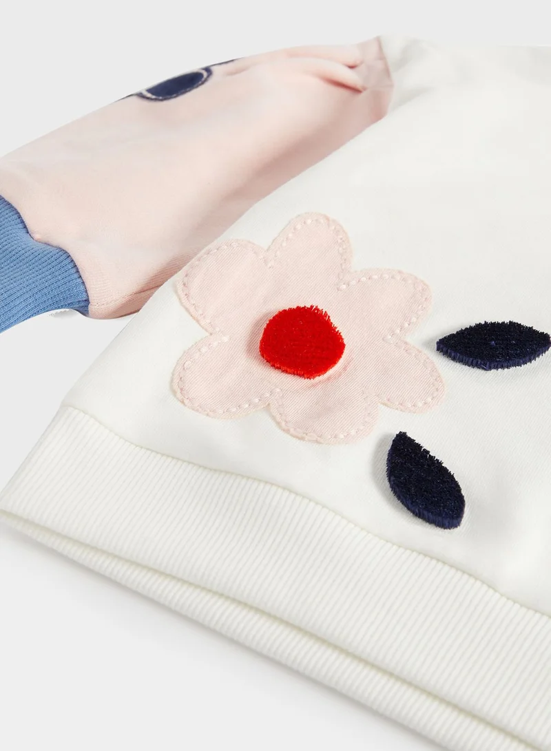 mothercare Kids Flower Print Sweatshirt