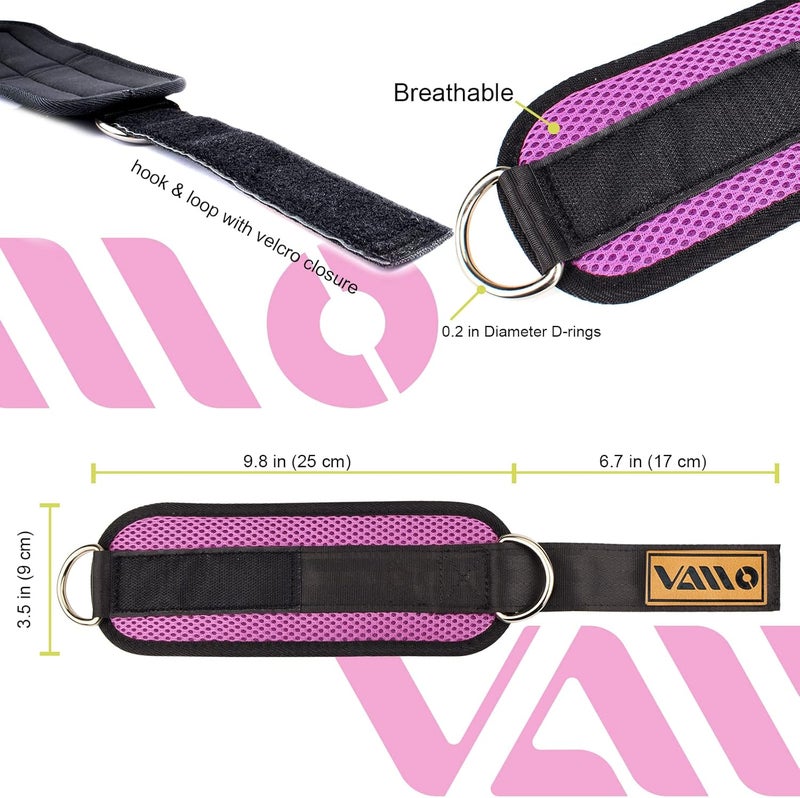 VAIIO Ankle Straps for Cable Machines,Adjustable Comfort fit Neoprene, Reinforce Double D-Ring - Premium Ankle Cuffs to Improve Abdominal Muscles, Lift The Butts, Tone The Legs for Men & Women - Image 5