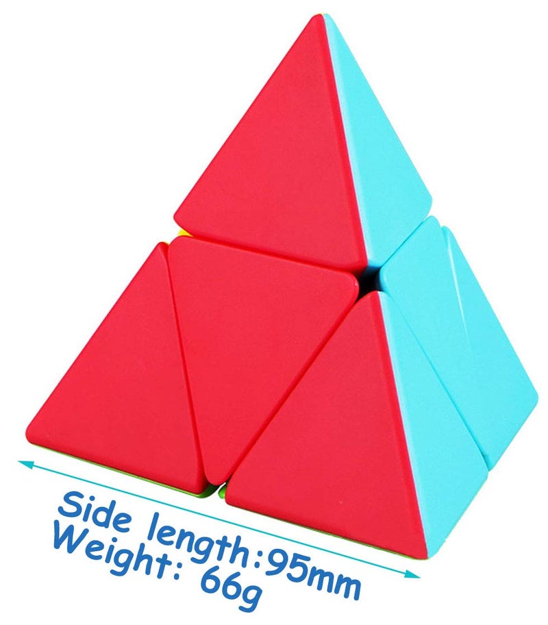 TANCH QIYI Pyramid Speed Cube 2X2 Stickless Triangle Magic Cube Puzzle Toy Colorful - Image 4