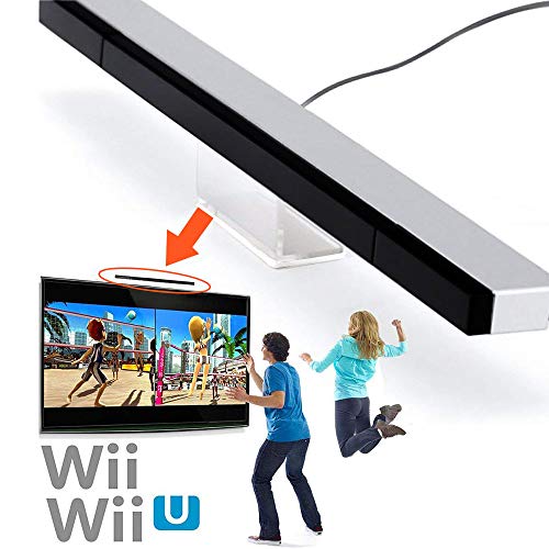 SOONORY for USB Wii Sensor Bar, Infrared IR Ray Motion Sensor Signal Receiver Compatible with Nintendo Wii and Wii U Console USB Port with Stable Stand(Black/Silvery) - Image 4
