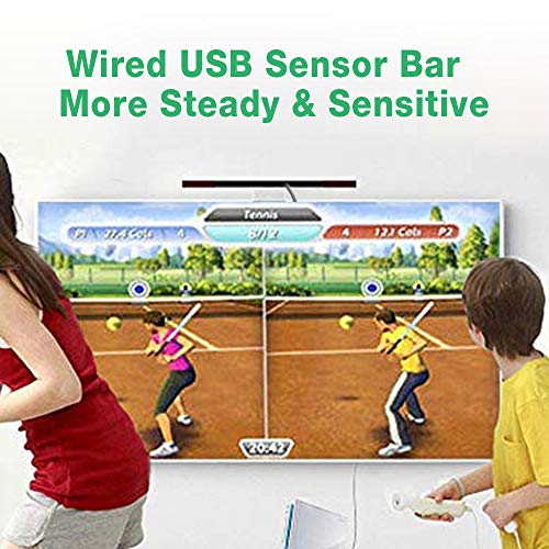SOONORY for USB Wii Sensor Bar, Infrared IR Ray Motion Sensor Signal Receiver Compatible with Nintendo Wii and Wii U Console USB Port with Stable Stand(Black/Silvery) - Image 3