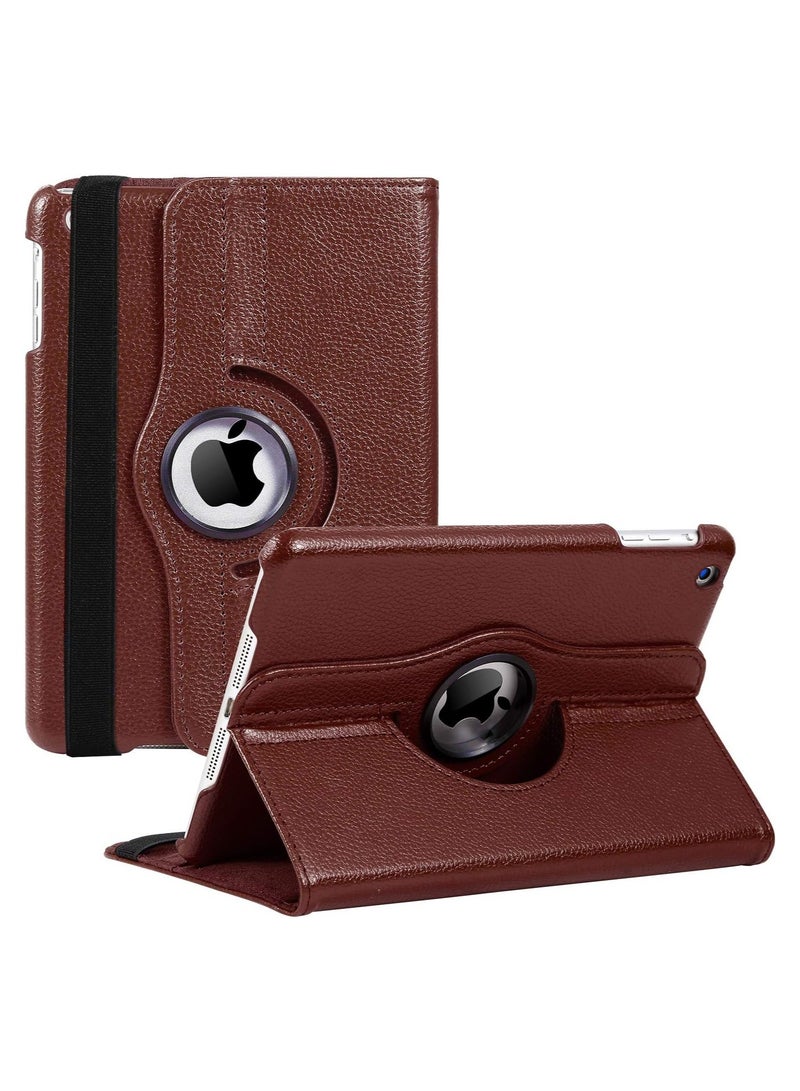 iPad Mini 6 (6th Generation 8.3 Inch) - Rotating 360 Degree Swiveling Stand Protective Back Cover, for iPad Mini 6 2021 Model Brown - Image 1