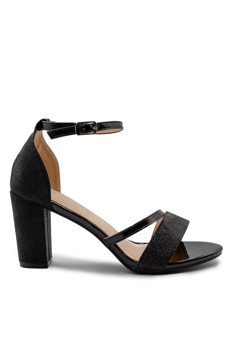 Where's That From 'Perla' Wide Fit Mid High Block Heel Sandals With Ankle Strap