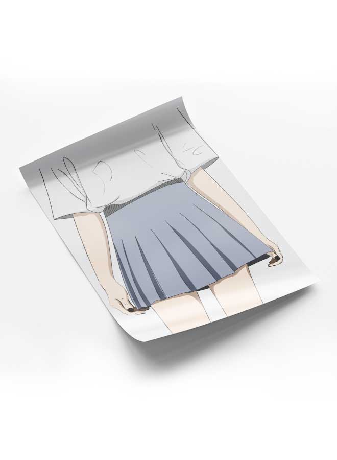 LOWHA Poster Painting Art With Four Separate Pieces Of Double-Sided Stickers See My Skirt For Home Bedroom Living Room And Office Decor - Image 1
