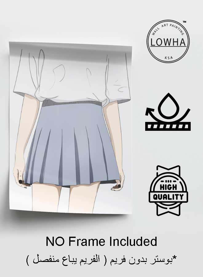LOWHA Poster Painting Art With Four Separate Pieces Of Double-Sided Stickers See My Skirt For Home Bedroom Living Room And Office Decor - Image 3