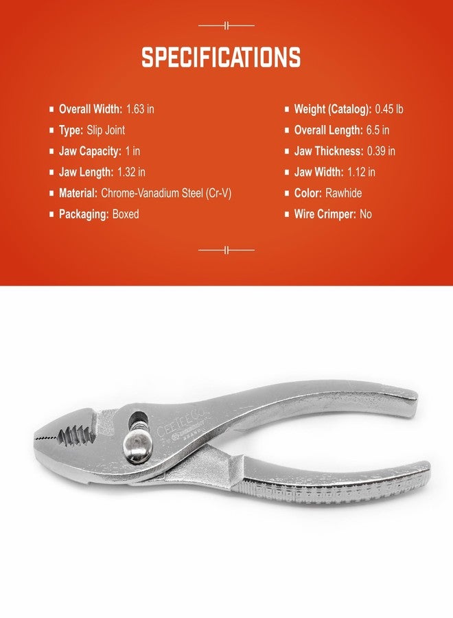 كريسنت كماشة مفصلية منزلقة بفك منحني من شركة كريسنت، مقاس 6 1/2 بوصة، من شركة سي تي - H26N-05 - Image 5