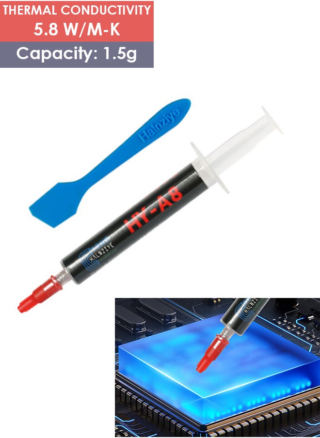 Halnziye Premium Performance Thermal Paste for Cooling All Processors CPU GPU PC PS4 Xbox Computers and Consoles High Thermal Conductivity Thermal Paste Long Durability Safe Application Non-Conductive  - Image 1