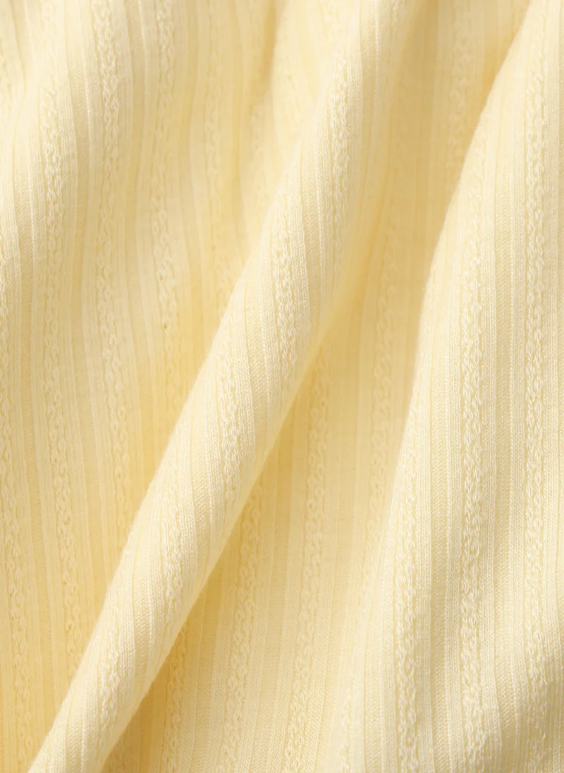 Balabala Light Yellow Kids Girls Round v-neck short-sleeved T-shirt for Women | Best Price UAE