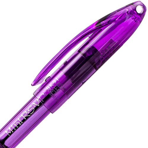 Pentel RSVP Mini Ballpoint Pen, (1.0mm) Medium Line, Violet Ink, 12 Count (Pack of 1) (BK91MNV-V) - Image 4