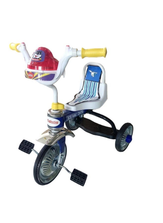 Single-Seat Steel Tricycle Blue