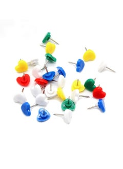 KASTWAVE Colorful Heart Push Pins, Plastic Head Thumb Tacks Map Drawing Pins, for Wall Drawing Pin Board,Whiteboard, Cork Board, Office  Map Markers or Bulletin Board(100Pcs)  - Image 4