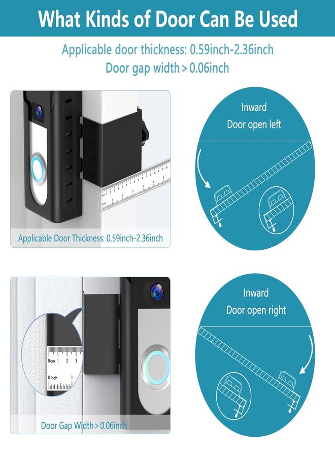 KIMILAR Anti-Theft Video Doorbell Mount for Video Doorbell 1, 2, 3, 3 Plus, 4, 2020 Release (04) - Image 3
