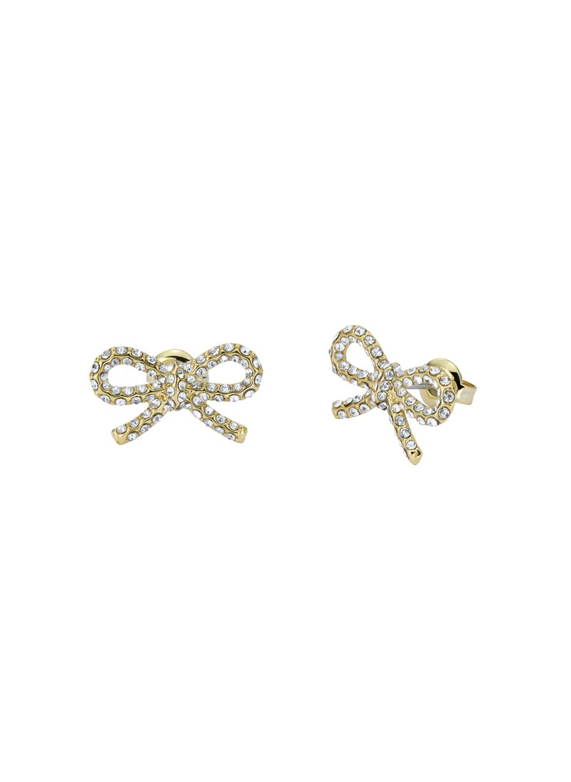 Ted Baker Crystal Ribbon Bow Stud Earrings - Image 2