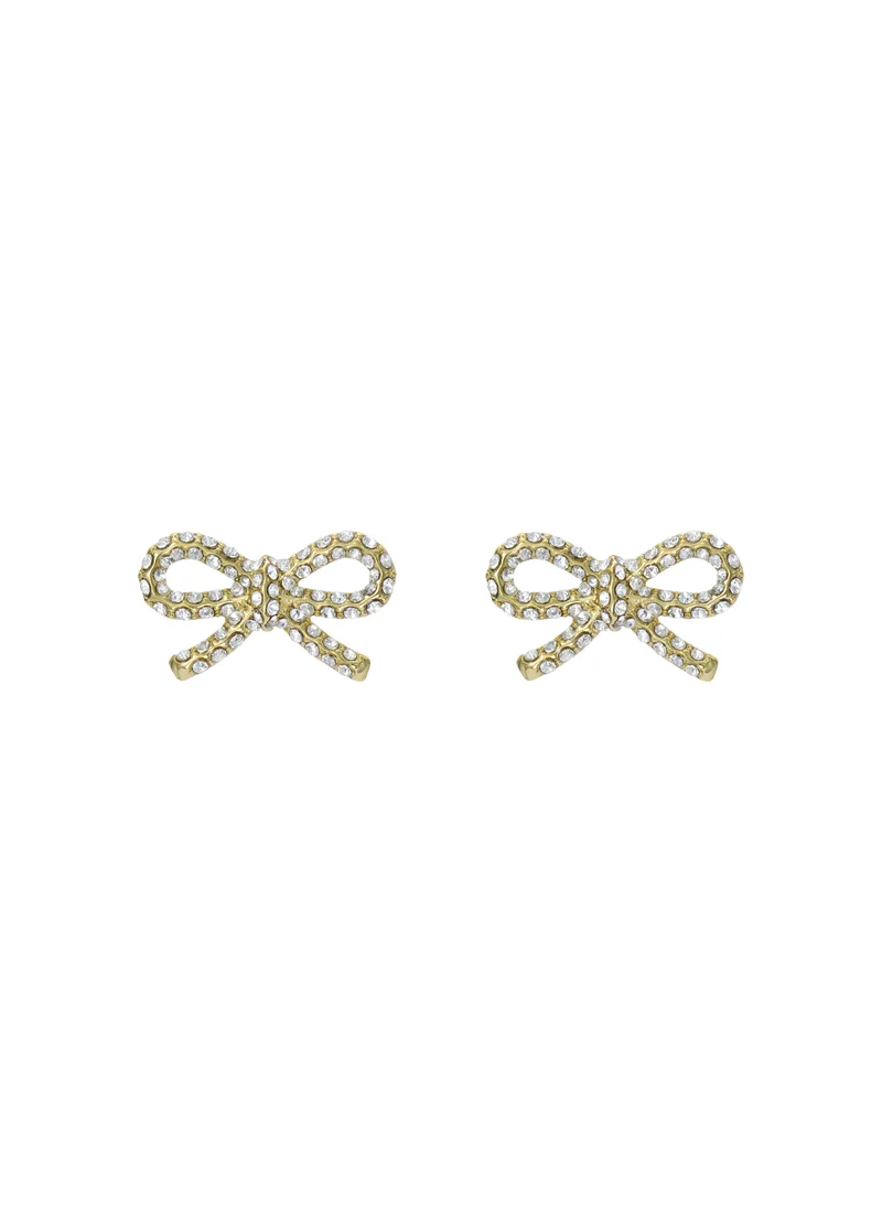Ted Baker Crystal Ribbon Bow Stud Earrings
