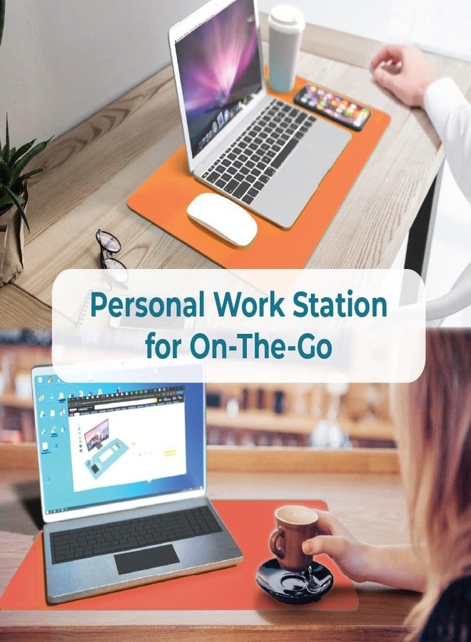 BLACK+DECKER Small Travel Desk Mat, Office Desk Pad, Computer Mat, Laptop Pad for Mobile Office, Computer Furniture Protector, Compact for Carry-On Bags, Ideal for Travel & Work (12"x 20"), Coral - Image 5