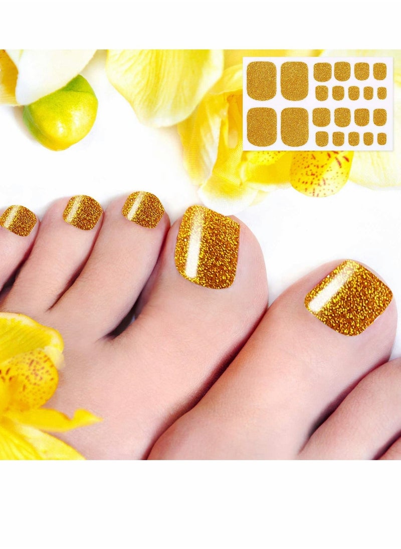 SYOSI Toenail Stickers, Glitter Toenail Wraps, 16 Sheets 352 Pieces, Adhesive Toenail Art Polish Decals Full Wrap Polish Stickers Tips, for Women DIY Toenails Designs  - Image 2